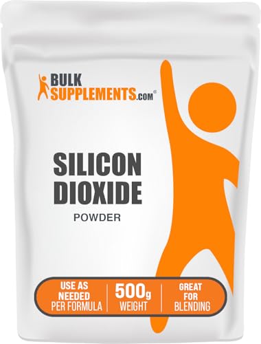 BulkSupplements.com Silicon Dioxide Powder - Silicon Dioxide Food Grade - Additive & Anti-Caking Agent for Capsules, Emulsifier, 500g (1.1 lbs) (Pack of 1) - size: 17.6 Ounce (Pack of 1)