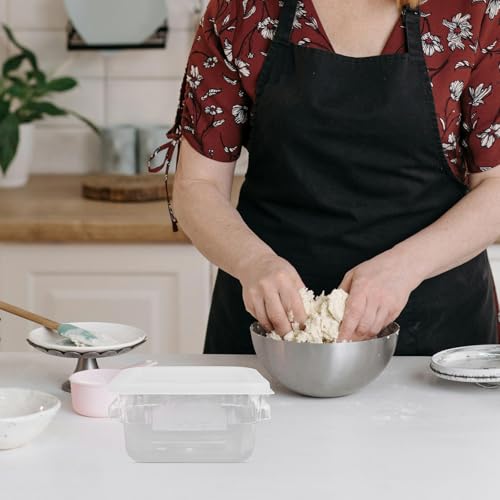 UKCOCO Square Food-grade Plastic Storage Bucket with Lid 2l, Airtight Kitchen Rice Container for Pantry Organization and Food Storage