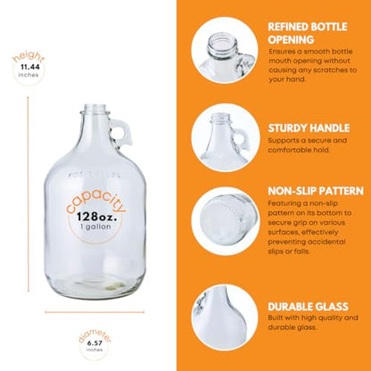 FastRack 1 gal Glass Wine Fermenter, Includes Rubber Stopper and Twin Bubble Airlock, Multicolor (Pack of 2) - color: متعدد الألوان, size: 1 Count (Pack of 2)