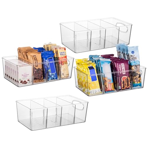 ClearSpace Pantry Organizers and Storage, Cabinet & Kitchen Organizer and Storage - Fridge Organizer, Drawer Organizer and Snack Organizer - Refrigerator and Cupboard Shelf Organizer - size: 10.5"L x 6"W x 3.5"H