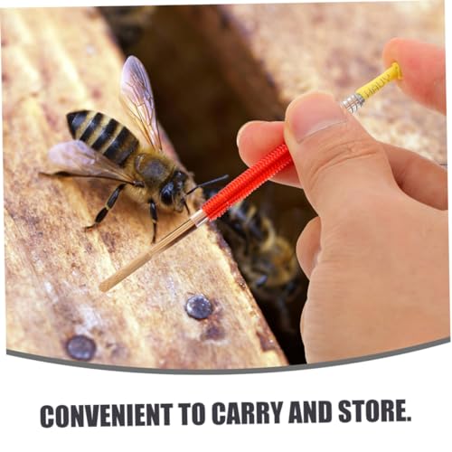 LIOOBO 2Pcs Beekeeping Hive Tool Durable Bee Grafting Needle Moving Needle Essential for Queen Rearing Non Slip Handle for Easy Use
