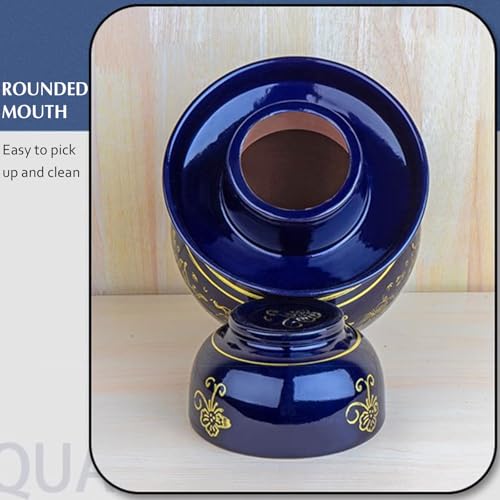 Traditional Chinese Porcelain Pickle Jar, Fermentation Crock Pickling Pot, Fermenting Jar With Lid, Stoneware Fermenter(6.5kg) - size: 6.5kg