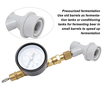 0-15 Psi Portable Keg Regulator Beer Keg Regulator Beer Growler Regulator for Home Brewing & Beer Brewing