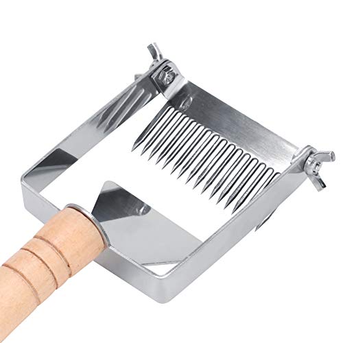 Stainless Steel Adjustable Beehive Scraper, Beekeeping Uncapping Fork Equipment for Efficient Honey Collections