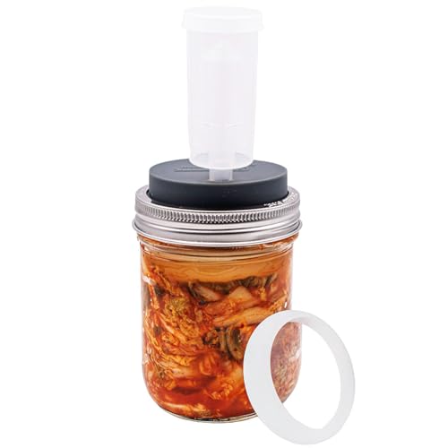 4 pack Wide Mouth Tempered Glass Fermentation Weights for Lacto Fermenting in Wide Mouth Mason, Ball, Canning Jars by Mason Jar Lifestyle (4)