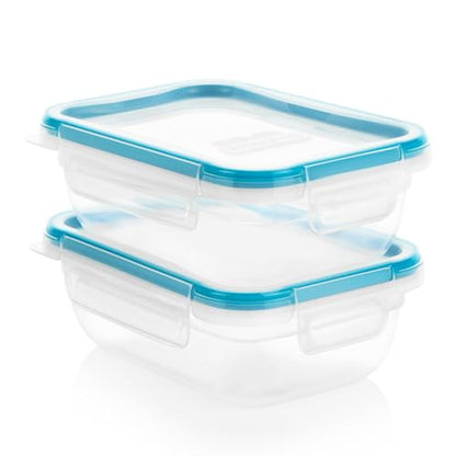 Snapware Plastic Total Solution 2-Pack (3-Cup) Food Storage Containers Set, Leakproof & Airtight Plastic Locking Lids Containers, Non-Toxic BPA-Free Lids, Microwave Dishwasher Freezer Safe - size: 2 Pack, style: 3 Cup