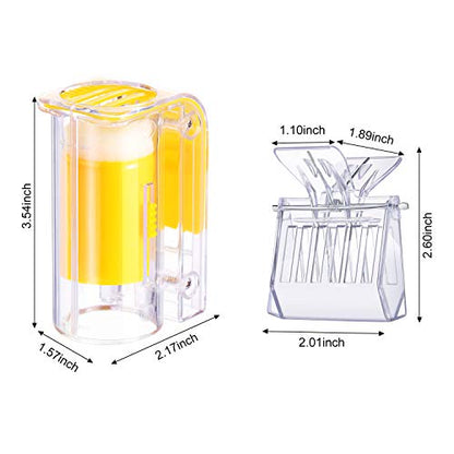 Outus 6 Pieces Queen Bee Clip Catcher Cage Set Include 5 Plastic Bee Queen Clips 1 Transparent Marking Cage Bottle for Beekeeping Catching Tool Hive Management Kit