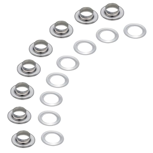 140 Sets 5/16 Inch Sewing Grommets Eyelets Stainless Steel with Washers for Shoes, Bead Cores, Clothes, Leather, Canvas, Banner (8mm Silver) - size: 8mm