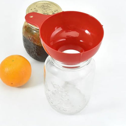 Wide Mouth Plastic Funnel Canning Funnels for Filling Mason Jars Cooking Kitchen Accessories for Filling Bottles Transferring Liquid Dry Ingredients Oil Coffee Beans Spice Blends (Red) - color: Red-1pc