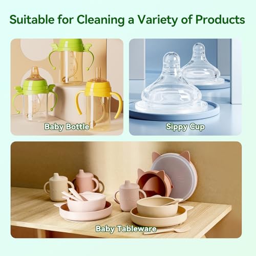 IAGREEA 150 PCS Detergent Washing Tablets, Bottle Washer Tablets for Baby Brezza, GROWNSY, Momcozy Bottle Washers, Natural Formula, Highly Effective Cleaning, Efficiency Removes Milk Residue & Odor