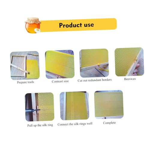 Happyyami 10pcs Natural Beeswax Sheets for Beehive Beehive Foundation Sheets Beekeeping Tools Bee Nest Foundation
