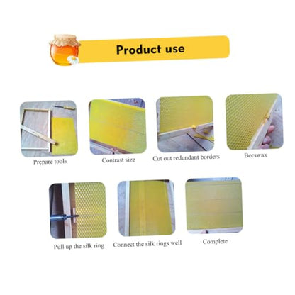 Happyyami 10pcs Natural Beeswax Sheets for Beehive Beehive Foundation Sheets Beekeeping Tools Bee Nest Foundation