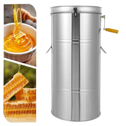 2 Frame Honey Extractor Manual Honey Extractor Honey Spinner Drum Separator Spinner Beekeeping Equipment Food Grade Stainless Steel Beekeeping Extraction Apiary Centrifuge Equipment