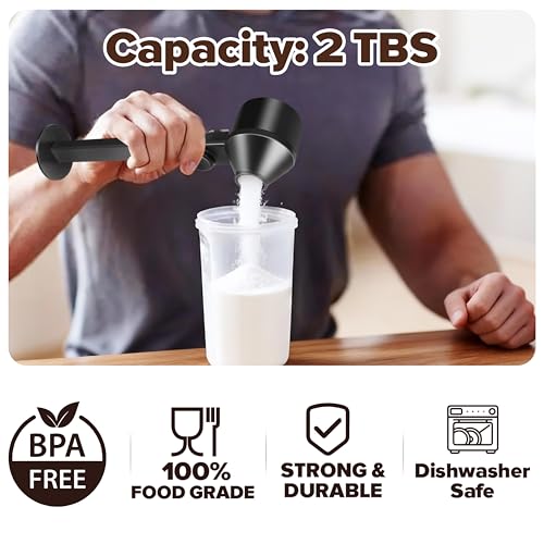 2 Pcs Coffee Scoop & Funnel for Reusable K-Cup Pods, 2Tbsp Dosing Spoon, 51mm Espresso Tamper, BPA-Free PCTG, Dishwasher Safe, Fits Espresso Machines, For Coffee & Protein Powder, Black, 2 Models A&B - color: Upgrade Black