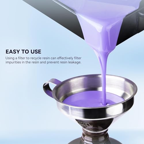 ELEGOO 3D Stainless Steel Funnel, Resin Metal Funnel Filter Cup for MSLA/DLP/LCD Resin 3D Printer
