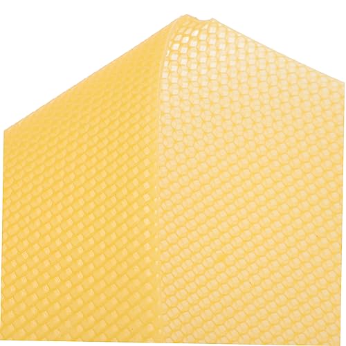 Happyyami 30pcs Beekeeping Essentials Beehive Wax Foundation Sheets Honeycomb Cell Frames DIY Beehive Building Natural Beeswax Sheets