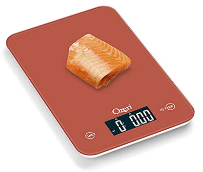 Ozeri Touch Professional Digital Kitchen Scale (12 lbs Edition) in Tempered Glass - color: Burnt Ochre