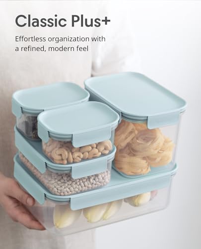 LocknLock Classic-Plus Plastic Food Storage Container | Airtight Plastic Food Storage Containers with Lids | BPA Free Stackable Food Storage for Meal Prep, Leakproof, Freezer & Dishwasher Safe, 3.8L - size: 3.8L