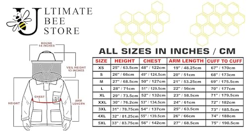 Ultra Ventilated Bee Jacket Beekeepers 3 Layer Beekeeping Jacket Sting Resistant Apiarist Jacket for Men & Women with Pair of Gloves (Khaki Round Veil, S) - color: Khaki Round Veil, size: Small