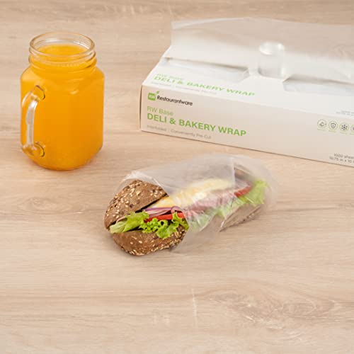 Restaurantware Plastic Food Wraps 1000 Pack of 10.75" x 10" Pre-Cut Clear Sandwich Wraps Disposable Pop-Up Microwavable Freezable Greaseproof Food Covers for Burgers, Snacks, And Take Out - size: 10.8" x 10"