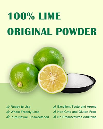 ORGFUN Original Lime Powder, Whole Lime Juice Freeze Dried Powder, Great for Cocktails, Drinks, Smoothies, and Cooking 7.06 Oz - color: Lime 7.06 Ounce
