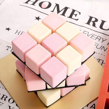 OCPO Kitchen 3D Cube Silicone Mold for Baking Mousse Cake, Square Baking Molds for Chocolate Candy Pastry Truffle Cupcake Jelly Cookie Pudding, Square Shape (15-Cavity) - style: Small Cube (15-Cavity)
