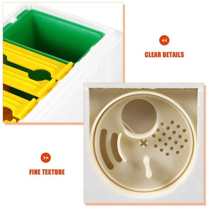 Nuc Box for Bees Multi-Grid Bee Feeding Box Portable Beekeeping Hive Easy Operation Bee Mating Box Pollination Kit Beekeeping Equipment Kit