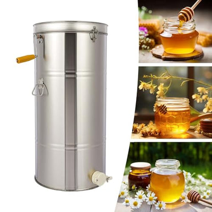 2 Frame Stainless Steel Honey Extractor,Stainless steel beekeeping professional honey press Manual Honey Extractor,Honey Extractor Separator Beekeeping Tools Bee Machine