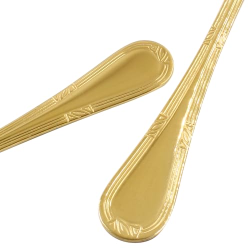 2 Pcs Stainless Steel Sauce Ladle with Pouring Spout, Gold | Long Handle, Soup Ladle, Gravy Ladle, Sauce Drizzle Spoon - size: Gold