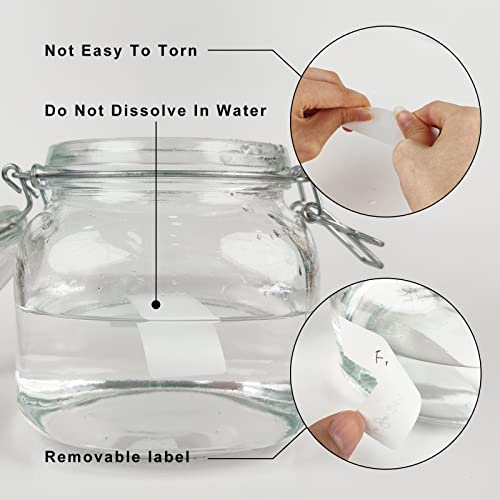 Removable Freezer Labels, Date Label 1x3 Inch Food Storage Stickers, Waterproof Oil Resistant Easy Clean Leaves no Residue 250 Total Per Roll - color: White, size: 1×3 inch
