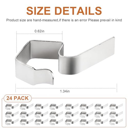24 Pcs Stainless Steel Jar Clips/Clamps for Weck Jars, Airtight Food Preservation Clamps for Mason/Weck Canning Jars with Glass Lids, Rust-Proof & Reusable Kitchen Canning Supplies