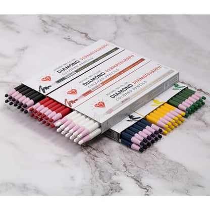 HOMSSEM New China Markers Grease Pencils – 12-Pack Multi-Surface Wax Markers for Glass, Metal, Plastic – Non-Sharpening Peel Off China Marker (White) - color: White