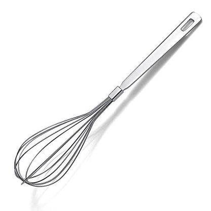 Whisk, Berglander Whisks For Cooking, Stainless Steel Balloon Whisk, Sturdy Kitchen Wire Whisk Set for Cooking, Baking, Blending, Whisking, Beating, Stirring, Dishwasher Safe, Easy to Clean - size: J. Whisk