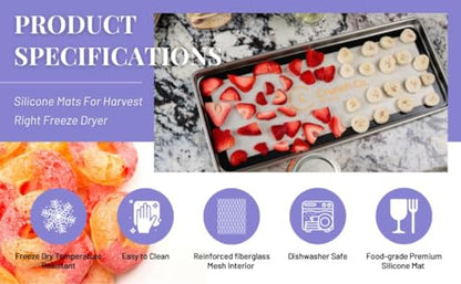 Silicone Mats For Harvest Right Freeze Dryer (L - Large) - size: L - Large