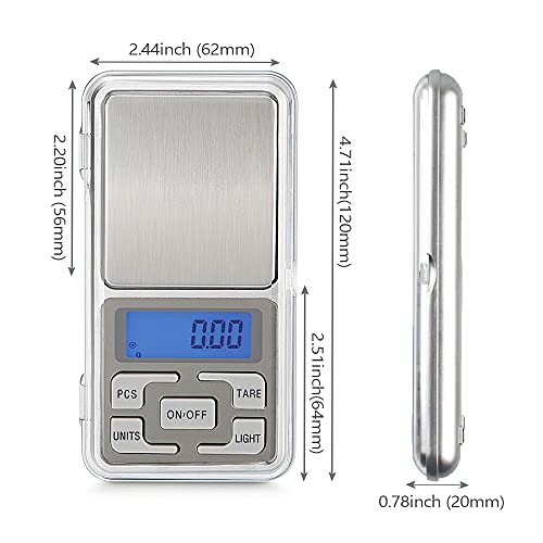 Digital Pocket Scale, 500g Capacity High Precision Balance of 0.01g, Mini Electronic Grams Reloading Scale, Food Scale, Jewelry Scale, Kitchen Scale - style: 2pcs