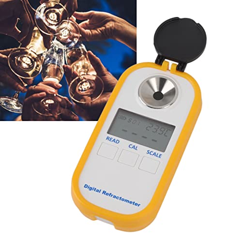 Pssopp 0‑80% Alcohol Tester, Digital Smart Brix Refractometer Home Making Wine and Brewing Beer Display for Easy Reading