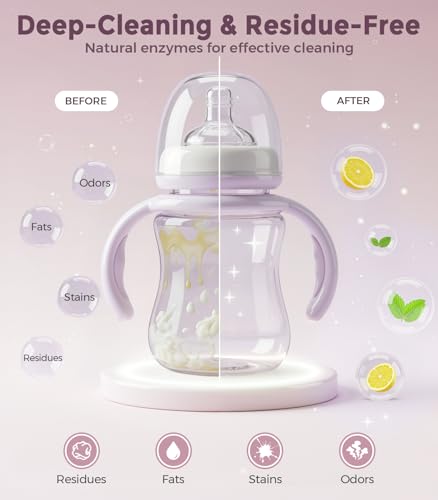 150PCS Baby Bottle Washer Detergent Tablets, Detergent Soap Tablets for All Brands Momcozy Baby Brezza Papablic Bottle Washers, Bottle Cleaning Tablets, Bottle Washer Tablets, 30 Count per Bag