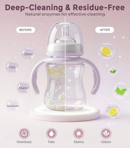 150PCS Baby Bottle Washer Detergent Tablets, Detergent Soap Tablets for All Brands Momcozy Baby Brezza Papablic Bottle Washers, Bottle Cleaning Tablets, Bottle Washer Tablets, 30 Count per Bag