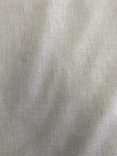 AK TRADING CO. Muslin Fabric/Textile Unbleached - Draping Fabric - Natural 5 Yards Medium Weight - 100% Cotton (63in. Wide) - color: Natural Unbleached, size: 5 Yards