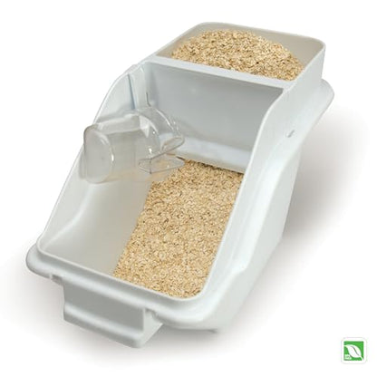 Rubbermaid Commercial Products ProSave Shelf Food Ingredient Bin with Scoop 100-Cup White Kitchen Food Storage Sugar/Grains/Rice/Baking Supplies