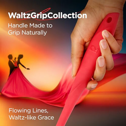 Kitchen Mama WaltzGrip Platinum Silicone Basting Pastry Brush, Red | Heat-Resistant, For Cooking, Baking, Grilling, Spreading Oil or Butter, Dishwasher-Safe - color: Red