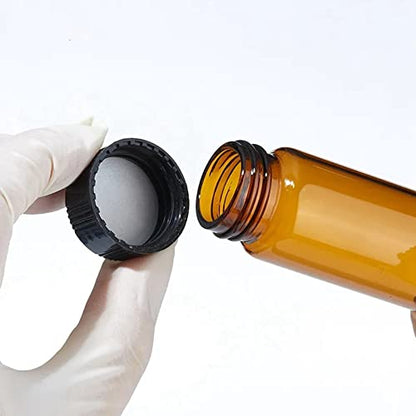 30ml Amber Small Glass Vials 30pcs with Screw Caps(30pcs) - color: Amber, size: 30ml 30pcs