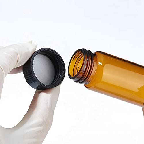 30ml Amber Small Glass Vials 30pcs with Screw Caps(30pcs) - color: Amber, size: 30ml 30pcs