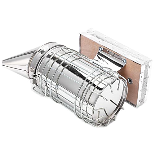 Fdit Stainless Steel Beehive Smoker Kit with Bee Brush Queen Clips and Scratcher for Beekeeping