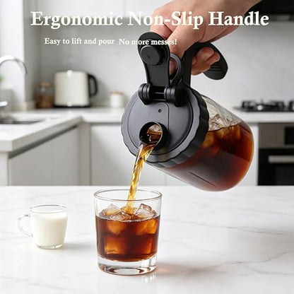 32 Oz Mason Jar Pitcher Glass Breast Milk Pitcher With Spout Lid 1 Quart Wide Mouth Fridge Cold Hot Water Jug Airtight Small Creamer Pitchers For Iced Sun Tea Coffee Juice Beverage Heavy Duty - color: 32 OZ