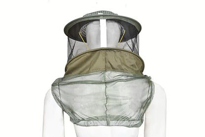 Beekeeping Veil Hat for Beekeepers 360° Protective High Visibility Mesh Breathable Ventilated Design Secure Elastic Fit (BP-105 Brown-1 Pack Veils) - color: Brown, size: 1-pack