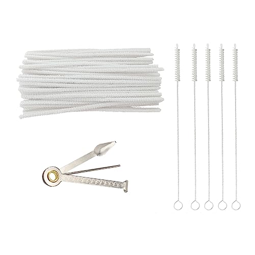 WAFJAMF Multifunctional Pipe Cleaning Kit,50 Pieces of Cleaning Strip 1 Pcs 3-in-1 Pipe Tamper Reamer and 5 Pcs Straw Brush - color: Pipe Cleaning Kit-56pcs