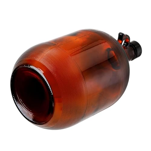 1 Gallon Brown,Glass Jug with Cap, 2 Pack