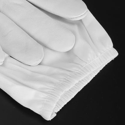 Beekeeping Gloves with Long Protective Sleeves Elastic Cuffs Beekeeper Beekeeping Supplies XL Ergonomic Design Breathable Comfortable for Men Women Beekeepers Faux Goatskin Black