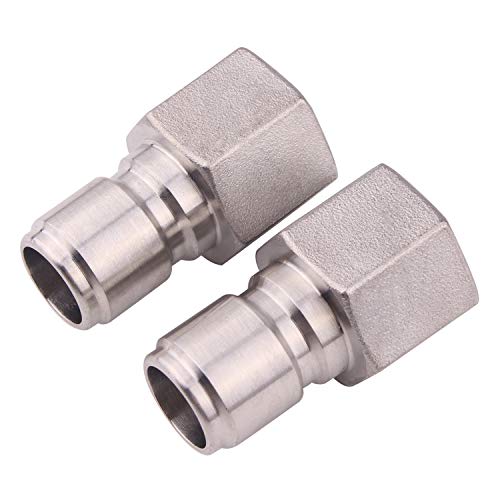 DERNORD Stainless Steel Female Quick Disconnect FPT 1/2" Homebrewing Connector Sanitary Fitting Pack of 2 - size: Male